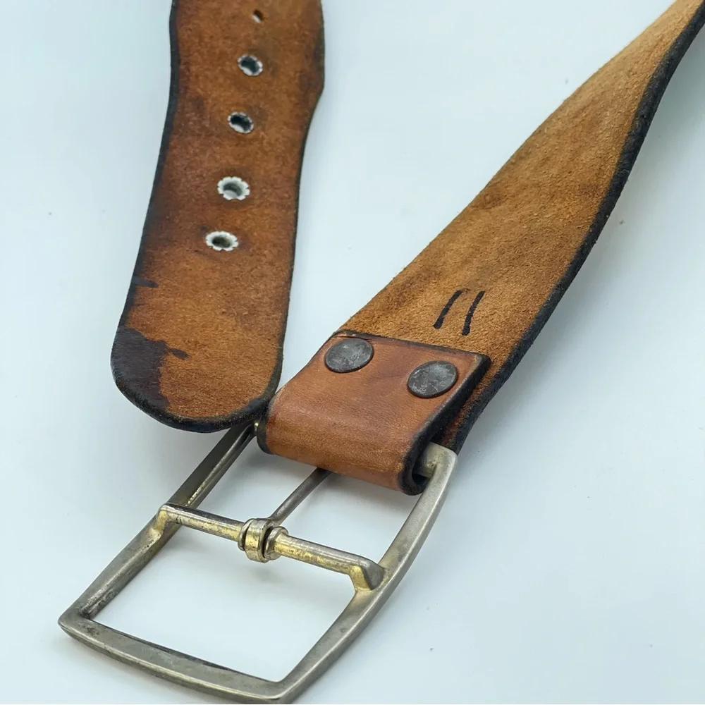 Vintage 70s Western Leather Tooled Belt | Embossed Name | Retro Rockabilly Hip